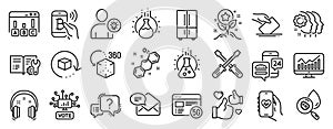 Set of Technology icons, such as Screwdriverl, Health app, Employees teamwork. Vector