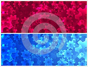 Set of technology web banners.