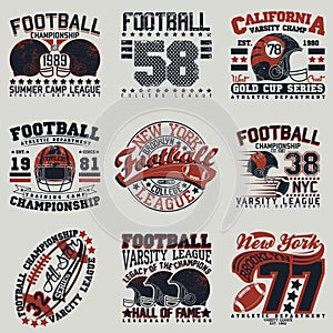 Set of tee shirt print designs