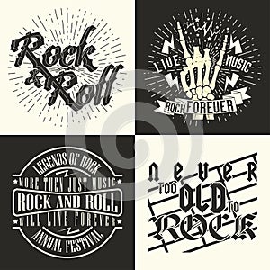 Set of tee shirt print designs