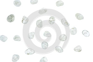 Set of template for amulets of white crystals