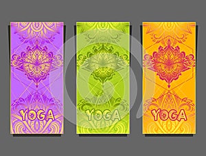 Set Template flyer or banner or visit Card for yoga classes