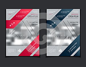 Set template of flyers or brochures or magazines covers on grey background