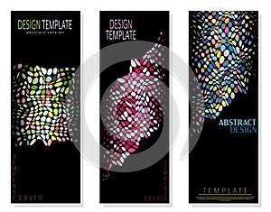 A set of templates with an abstract color composition