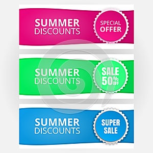 A set of templates for banners. Seasonal discounts, promotions.