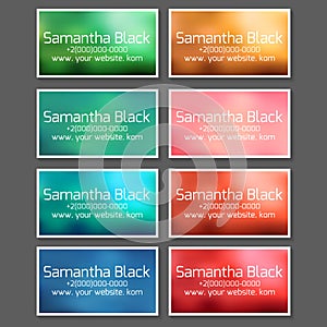 A set of templates for business cards, coupons and vouchers