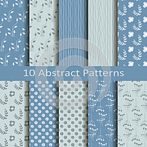 Set of ten abstract patterns