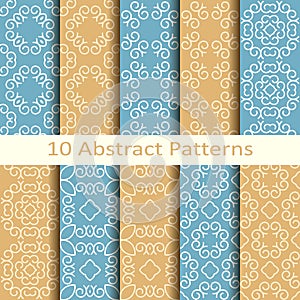 Set of ten abstract patterns