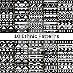 Set of ten ethnic patterns