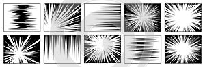 Dynamic Speed Lines in Comic Style Collection photo