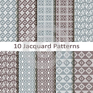 Set of ten jacquard patterns photo