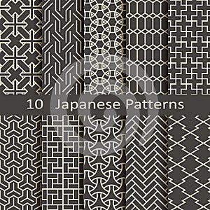 Un conjunto compuesto por diez japonés 