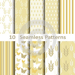 Set of ten seamless patterns