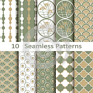 Set of ten seamless patterns