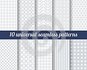 Set of ten subtle seamless patterns.