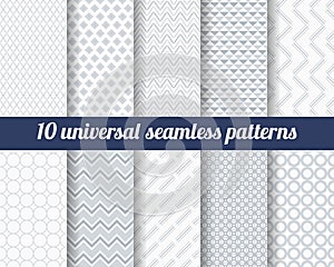 Set of ten subtle seamless patterns.