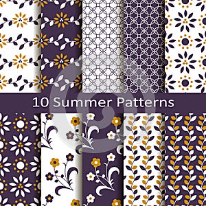 Set of ten summer patterns