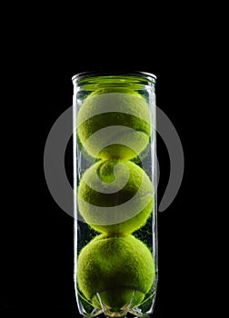 set of tennis balls