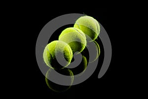 set of tennis balls