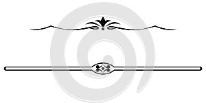 set of text separators black and gold gradient