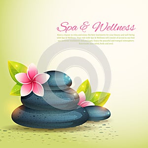 Set of thematical spa cards with wellness items