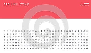 Set of thin line icons of bitcoin, blockchain technology, cryptocurrencies, mining and trading