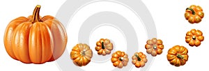 Set of thre pumpkins
