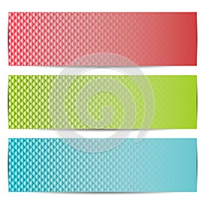 Set of three abstract banners.