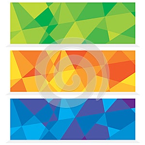 Set Of Three Abstract Banners