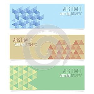 Set Of Three Abstract Banners