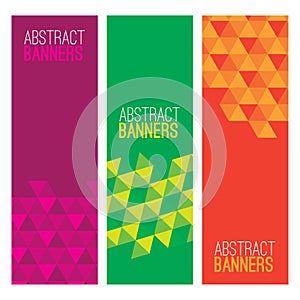 Set Of Three Abstract Banners