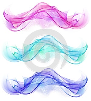 Set of three Beautiful Abstract Flame Background Design