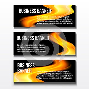 Set of three business banners