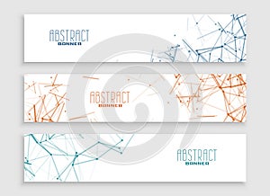 set of three corporate website slider layout in low poly