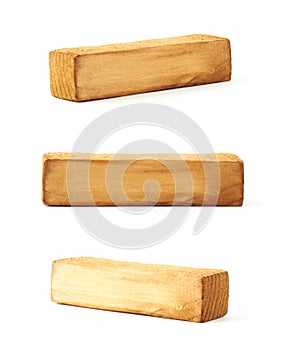 Set of three dash symbols isolated