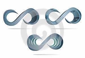 Set of Infinity Symbol Icons gradation colour photo