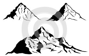 Set of three picks of mountains for your logo design