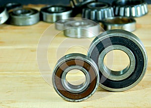Set of three roller bearings photo