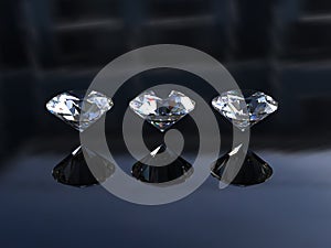 Set of Three Round Diamonds