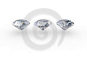 Set of three round diamonds