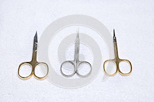 Set of three scissors