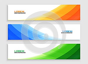 set of three website header layout for corporate website backdrop