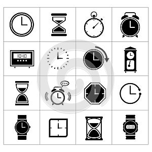 Set of time and clock