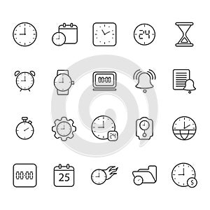 set of time concept icons. Vector illustration decorative design