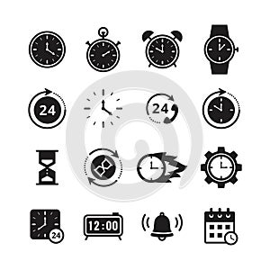 set of time icons. Vector illustration decorative design