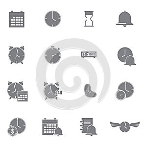 Set of time icons. Vector illustration decorative design