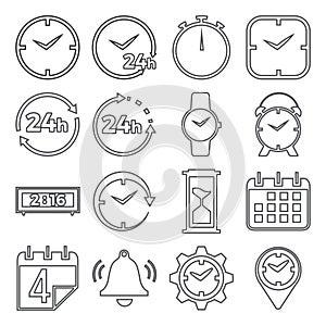 set of time icons. Vector illustration decorative design