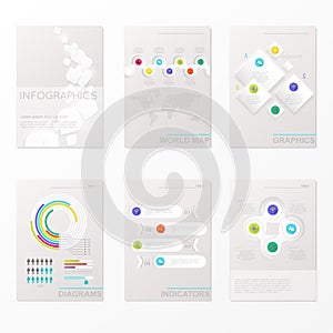 Set of Timeline Infographic Design Templates.