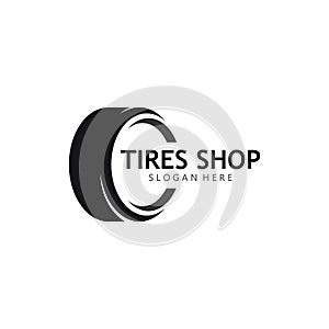 Set of tires logo vector icon illustration template