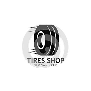 Set of tires logo vector icon illustration template